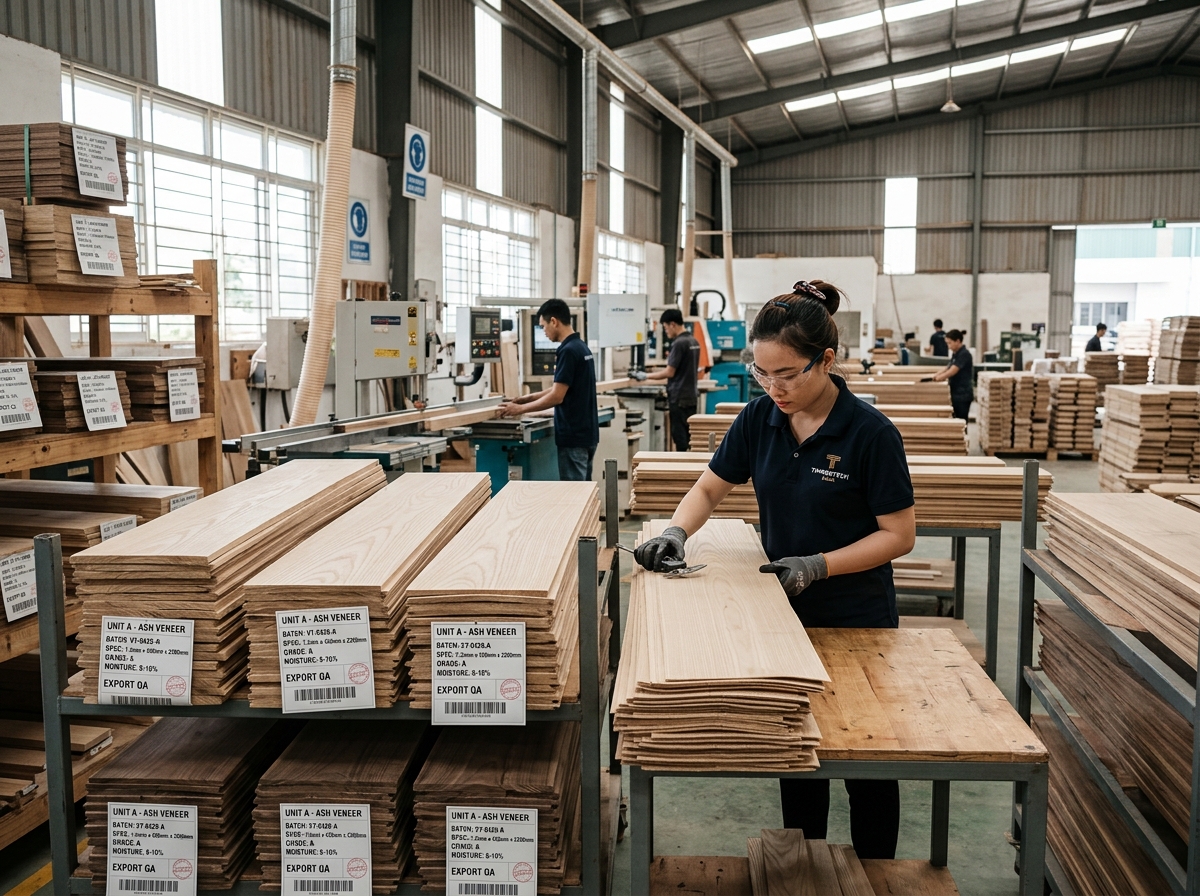 Timber and Furniture Manufacturing Precision Quality and Veneer Batch Traceability